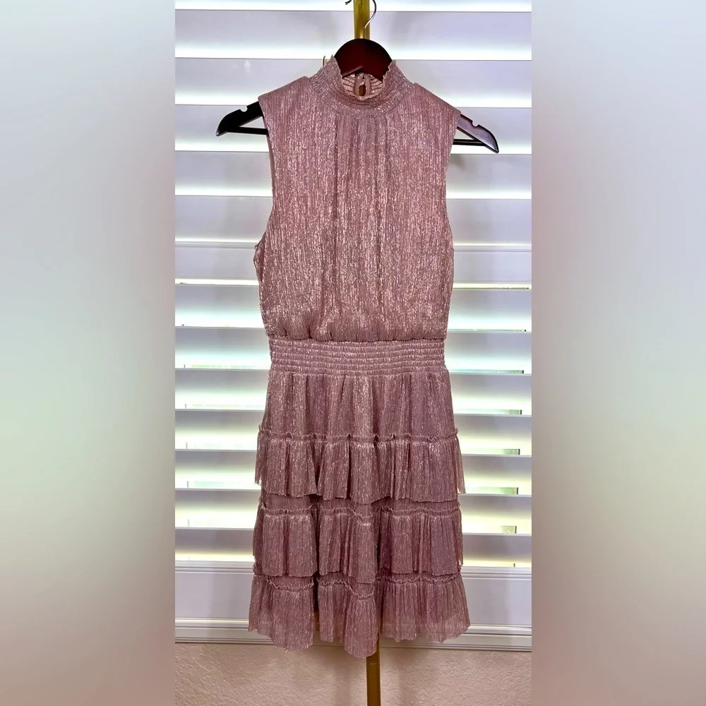 Flirty Tiered Cocktail Dress Sz Small by MSK - Picture 2 of 5